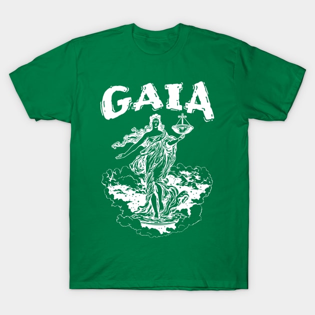 Gaia Mother Earth T-Shirt by Ray Crimson